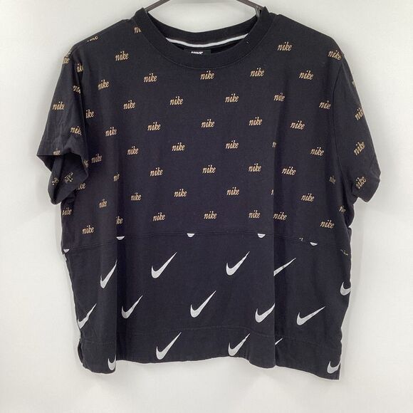 Ladies Nike All Over Print Cropped Tee - XL - Picture 2 of 7